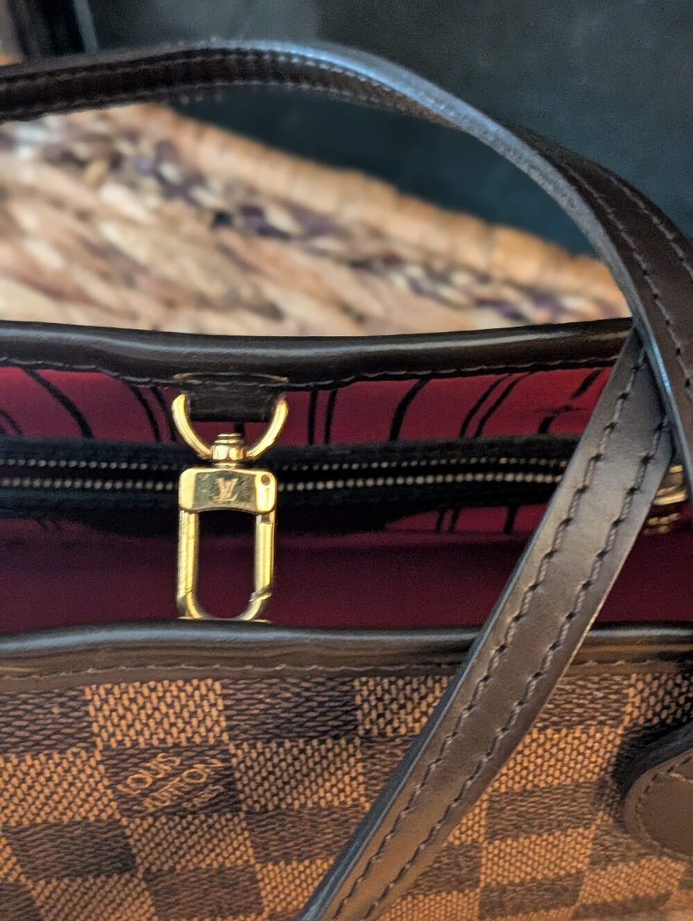 Authentic LV Bundle Neverfull PM Damier Ebene W Pouch - Picture 3 of 16